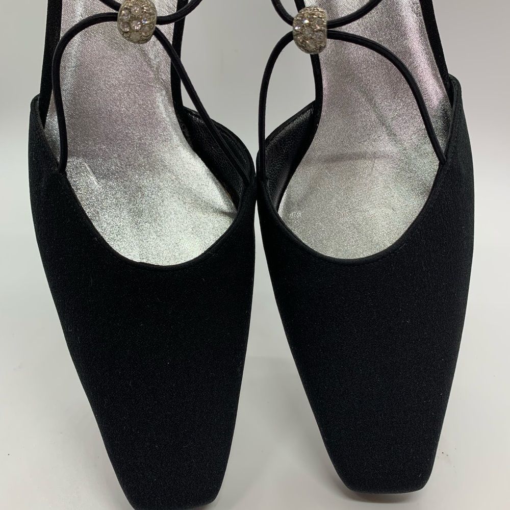 Stuart Weitzman Black Event Heels With Crystal - image 2